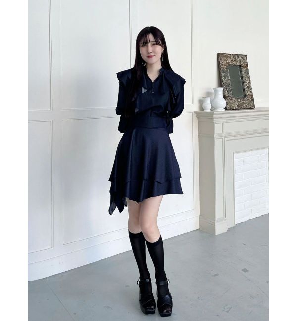 MERCURYDUO「【セットアップ着用可】ラッフルシャツブラウス」|シャツ・ブラウス|