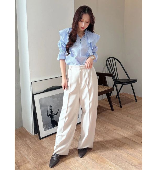 MERCURYDUO「【セットアップ着用可】ラッフルシャツブラウス」|シャツ・ブラウス|