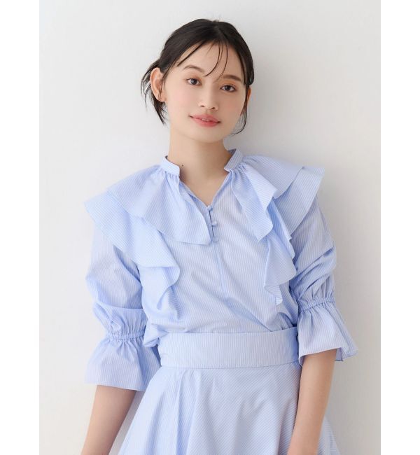 MERCURYDUO「【セットアップ着用可】ラッフルシャツブラウス」|シャツ・ブラウス|