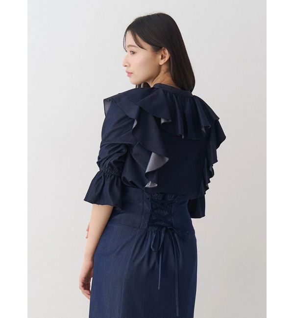 MERCURYDUO「【セットアップ着用可】ラッフルシャツブラウス」|シャツ・ブラウス|