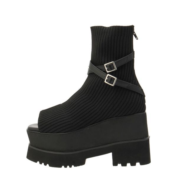 MURUA「ダブルベルトソックブーツ」|ショートブーツ|