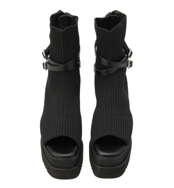 MURUA「ダブルベルトソックブーツ」|ショートブーツ|