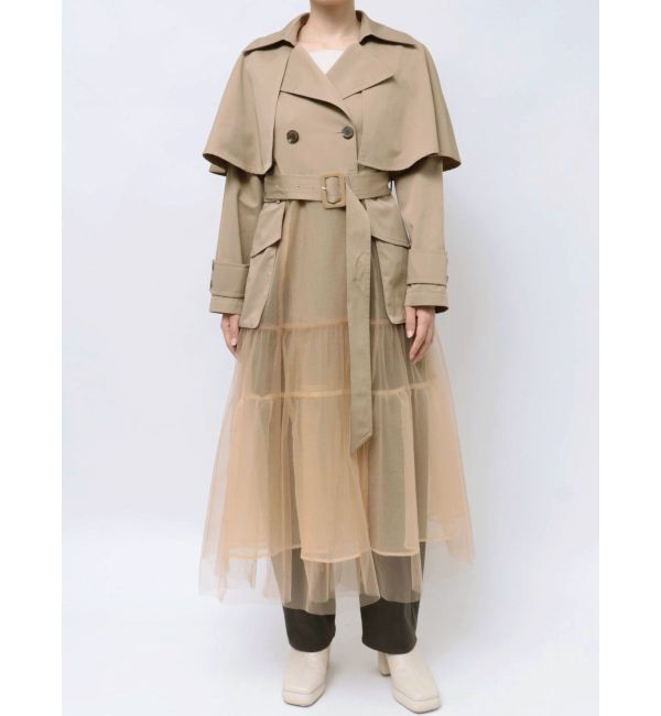 LAGUNAMOON「チュールドッキングマルチWAYトレンチコート」|トレンチコート|