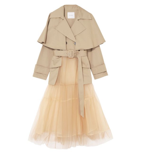 LAGUNAMOON「チュールドッキングマルチWAYトレンチコート」|トレンチコート|