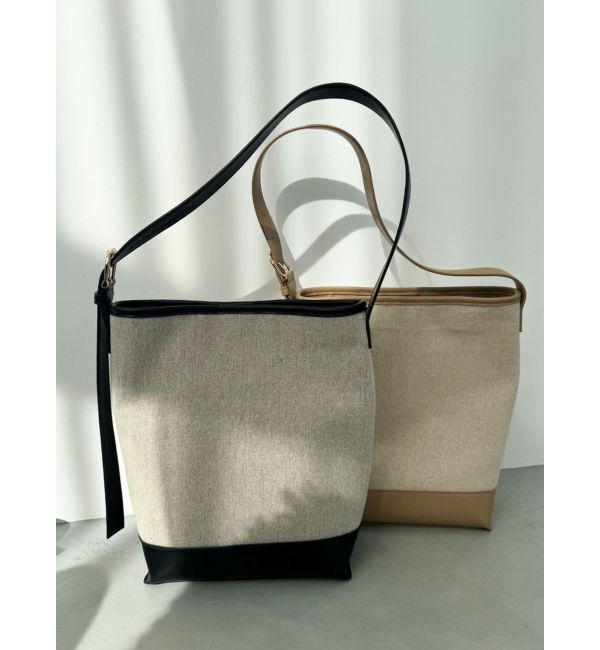 LAGUNAMOON「キャンバスコンビバケットバッグ」|ハンドバッグ|
