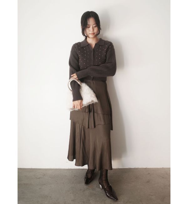 LAGUNAMOON「ヘムスリットティアードスカート」|スカート|