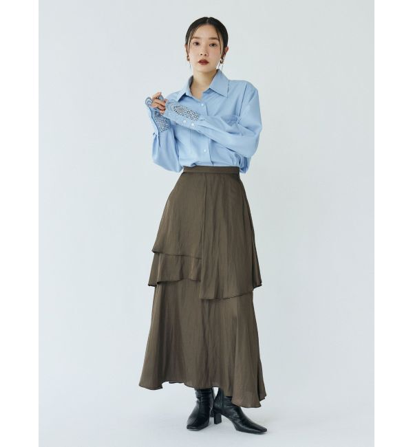 LAGUNAMOON「ヘムスリットティアードスカート」|スカート|