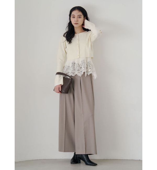 LAGUNAMOON「レースペプラムニットアンサンブル」|ニット・セーター|