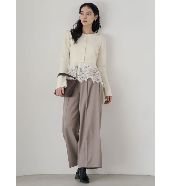 LAGUNAMOON「レースペプラムニットアンサンブル」|ニット・セーター|