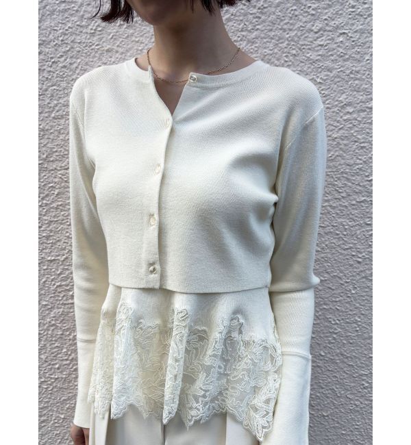 LAGUNAMOON「レースペプラムニットアンサンブル」|ニット・セーター|