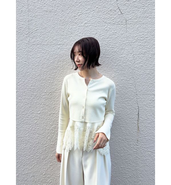LAGUNAMOON「レースペプラムニットアンサンブル」|ニット・セーター|