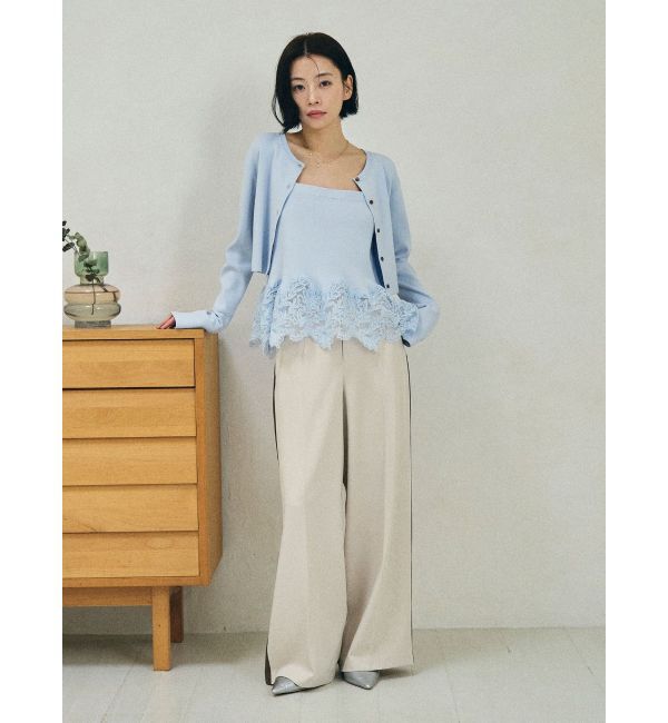 LAGUNAMOON「レースペプラムニットアンサンブル」|ニット・セーター|