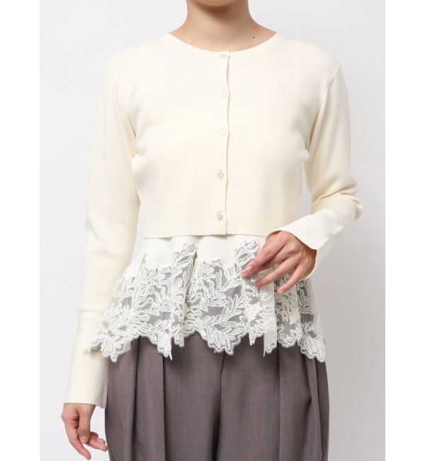 LAGUNAMOON「レースペプラムニットアンサンブル」|ニット・セーター|