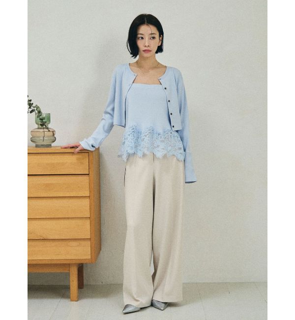 LAGUNAMOON「レースペプラムニットアンサンブル」|ニット・セーター|