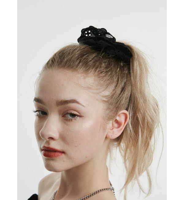 jouetie「パンチングレースビッグシュシュ」|ヘアゴム・シュシュ|