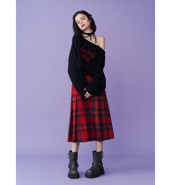 jouetie「ワンショルスタッズショートニット」|ニット・セーター|