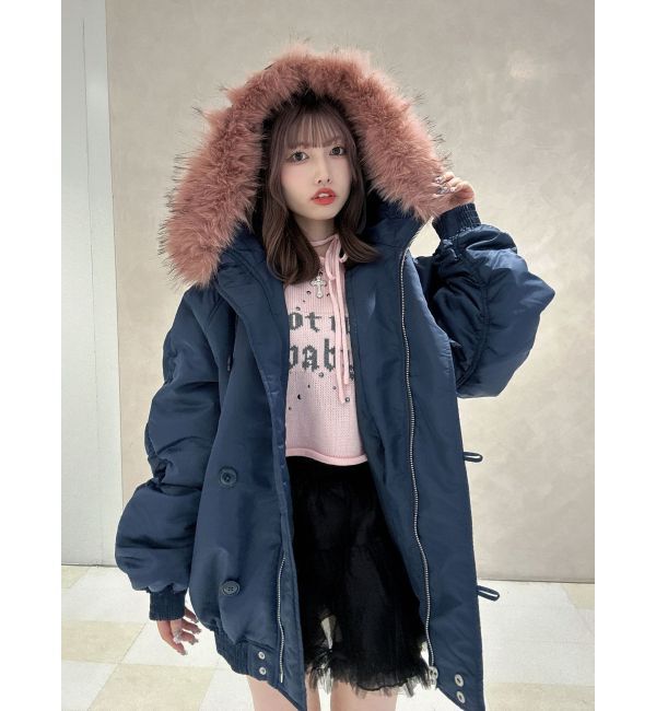 jouetie「ワンショルスタッズショートニット」|ニット・セーター|