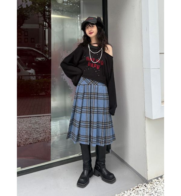 jouetie「ワンショルスタッズショートニット」|ニット・セーター|