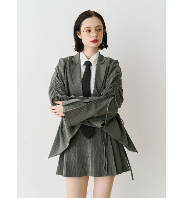 jouetie「ギャザーリボンジャケットミニワンピース【セットアップ対応】」|ワンピース|