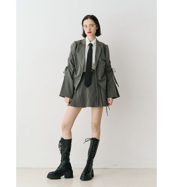 jouetie「ギャザーリボンジャケットミニワンピース【セットアップ対応】」|ワンピース|