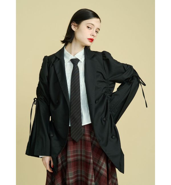 jouetie「ギャザーリボンジャケットミニワンピース【セットアップ対応】」|ワンピース|