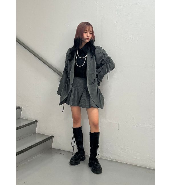 jouetie「ギャザーリボンジャケットミニワンピース【セットアップ対応】」|ワンピース|