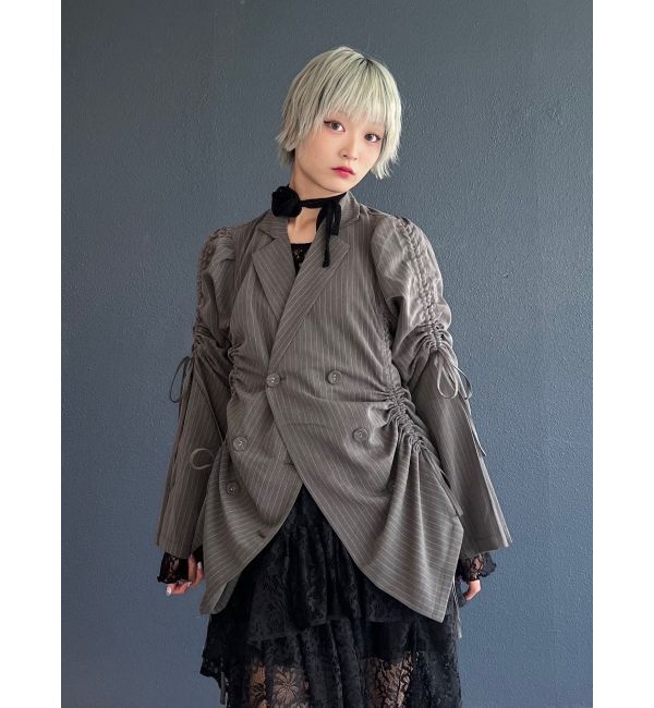 jouetie「ギャザーリボンジャケットミニワンピース【セットアップ対応】」|ワンピース|