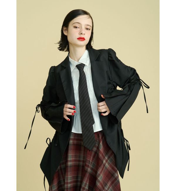 jouetie「ギャザーリボンジャケットミニワンピース【セットアップ対応】」|ワンピース|