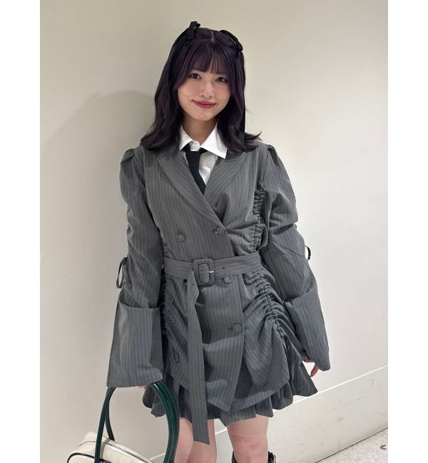 jouetie「ギャザーリボンジャケットミニワンピース【セットアップ対応】」|ワンピース|