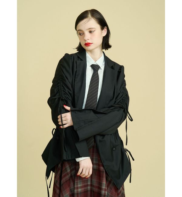 jouetie「ギャザーリボンジャケットミニワンピース【セットアップ対応】」|ワンピース|