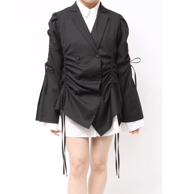 jouetie「ギャザーリボンジャケットミニワンピース【セットアップ対応】」|ワンピース|