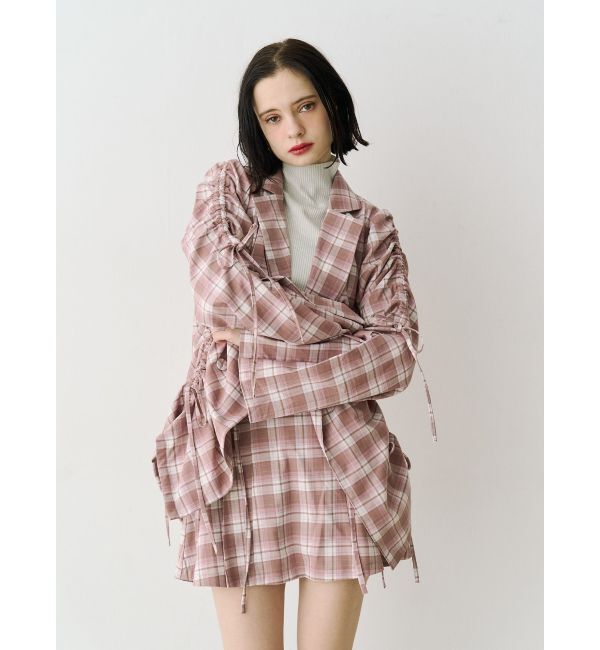 jouetie「ギャザーリボンジャケットミニワンピース【セットアップ対応】」|ワンピース|