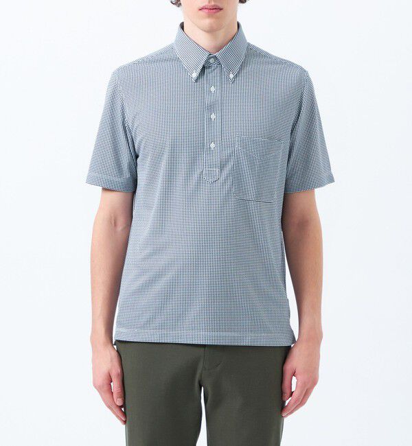 MACKINTOSH PHILOSOPHY「トロッター 鹿の子ジャージー プリント柄バリエーション ボタンダウンポロ」|ポロシャツ|