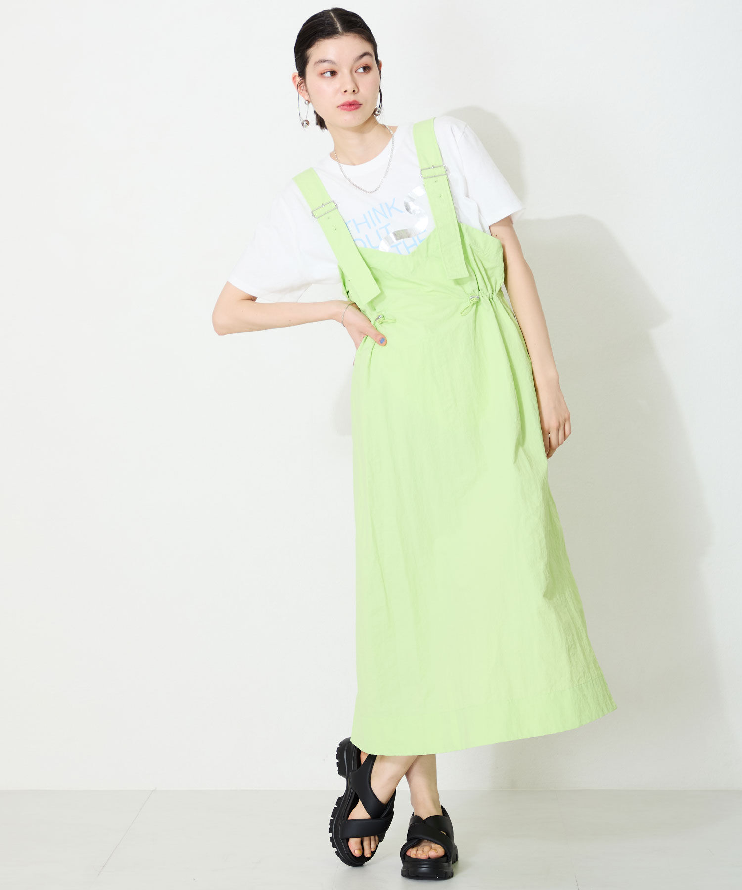 ORiental TRaffic「●2025春夏新作●クロスデザインパデット厚底サンダル/51216 サンダル 厚底 トレンド 人気 売れてる」|サンダル|