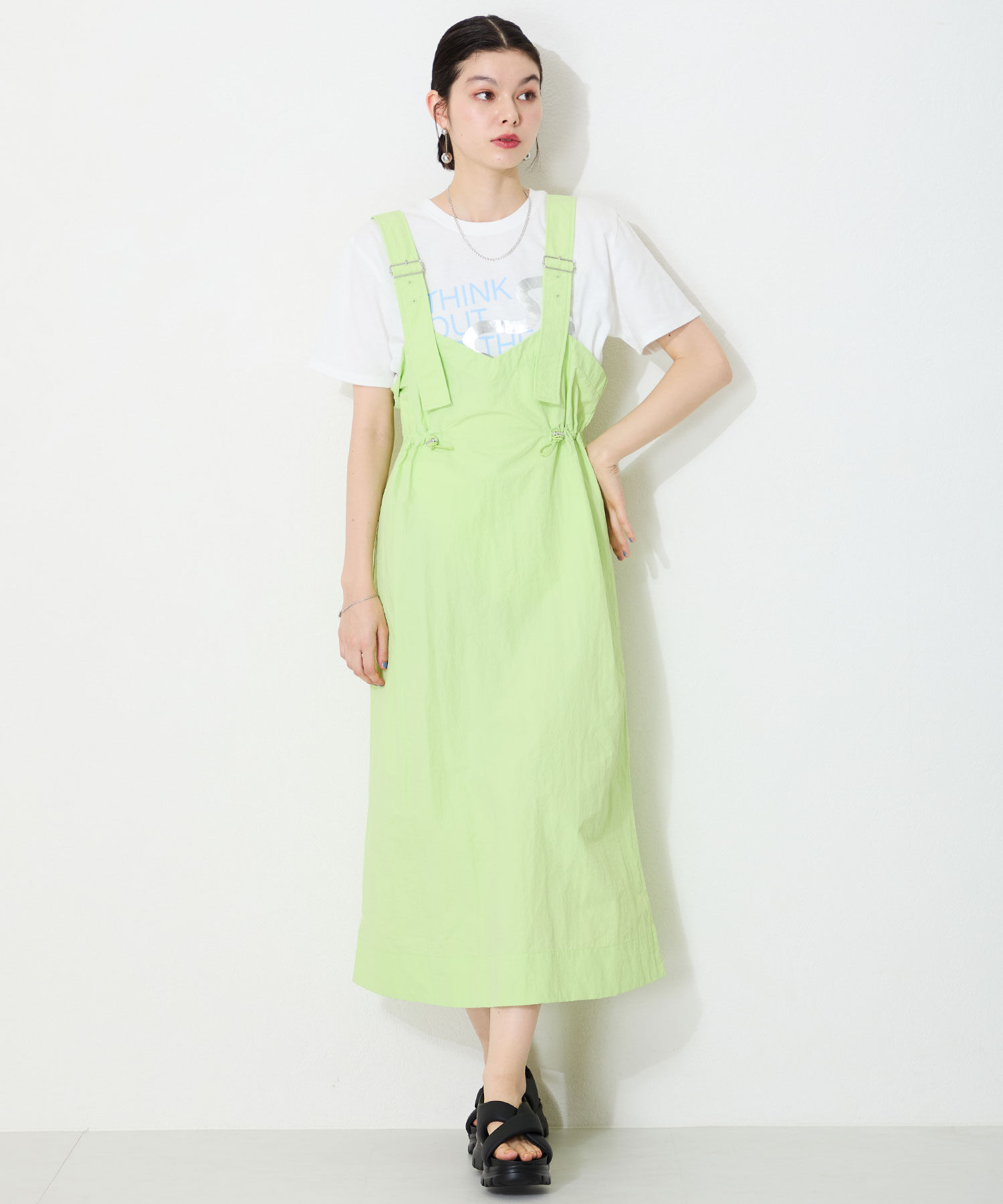 ORiental TRaffic「●2025春夏新作●クロスデザインパデット厚底サンダル/51216 サンダル 厚底 トレンド 人気 売れてる」|サンダル|