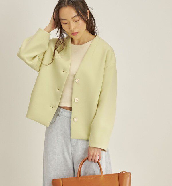 SHIPS for women「マトラッセ トリプルクロス コクーン ブルゾン ◇」|ブルゾン・スタジャン|イエロー