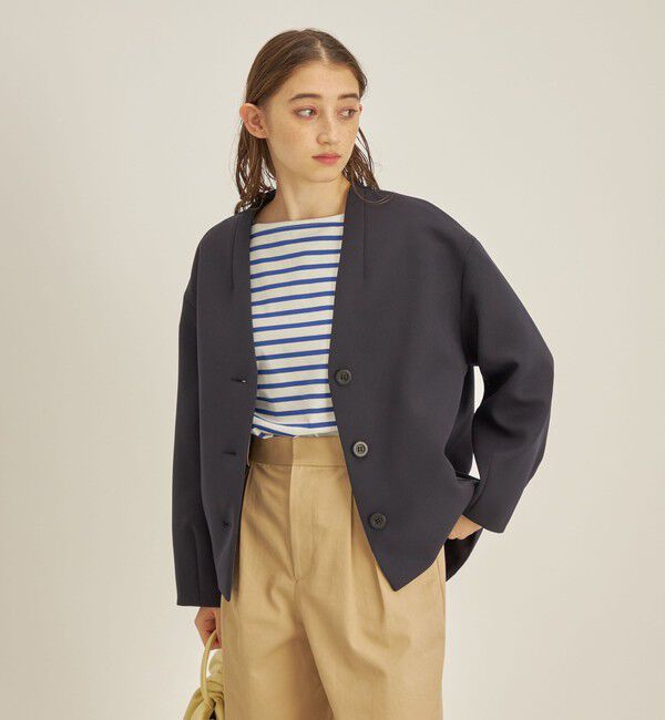 SHIPS for women「マトラッセ トリプルクロス コクーン ブルゾン ◇」|ブルゾン・スタジャン|