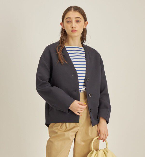 SHIPS for women「マトラッセ トリプルクロス コクーン ブルゾン ◇」|ブルゾン・スタジャン|