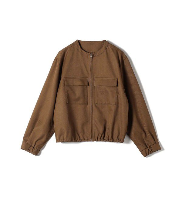 SHIPS Colors 「SHIPS Colors:〈手洗い可能〉ツイル ノーカラー ジップブルゾン」|ブルゾン・スタジャン|
