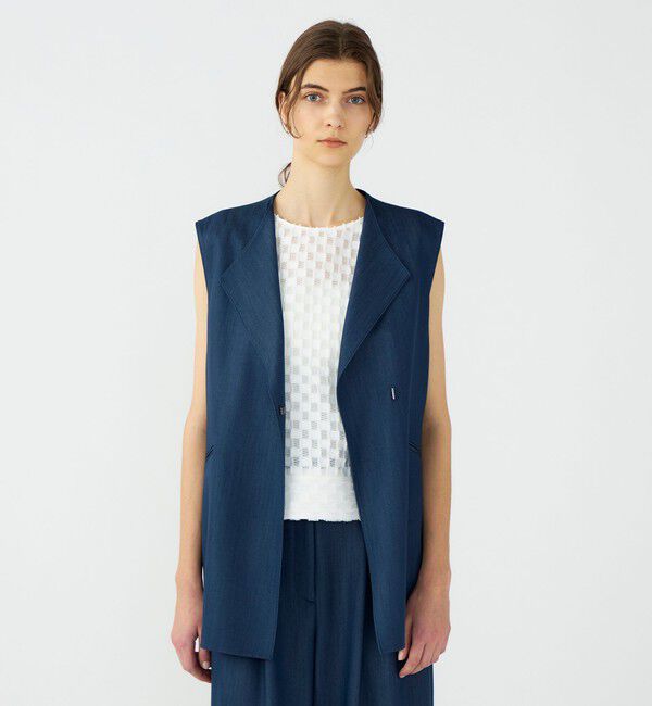 Ballsey「【WEB先行予約】ラスターデニム ミドルジレ」|ベスト・ジレ|