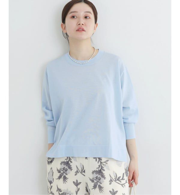 IENA「《予約》ウォッシャブル シアーニットプルオーバー」|ニット・セーター|