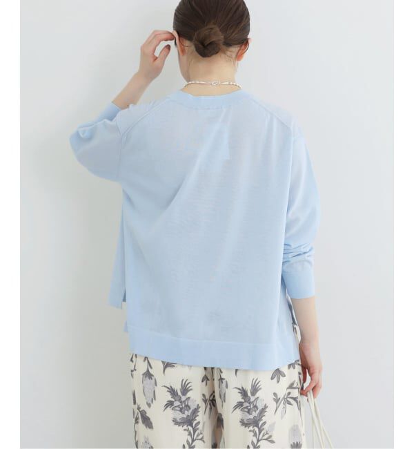 IENA「《予約》ウォッシャブル シアーニットプルオーバー」|ニット・セーター|