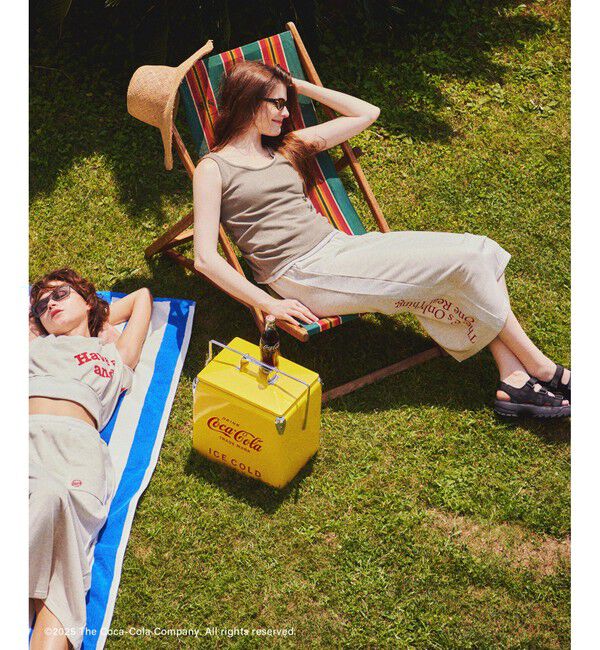 Rope&rsquo;Picnic「【Coca-Cola】【汗染み加工・セットアップ対応】ラメ入りミニ裏毛アイラインスカート」|スカート|