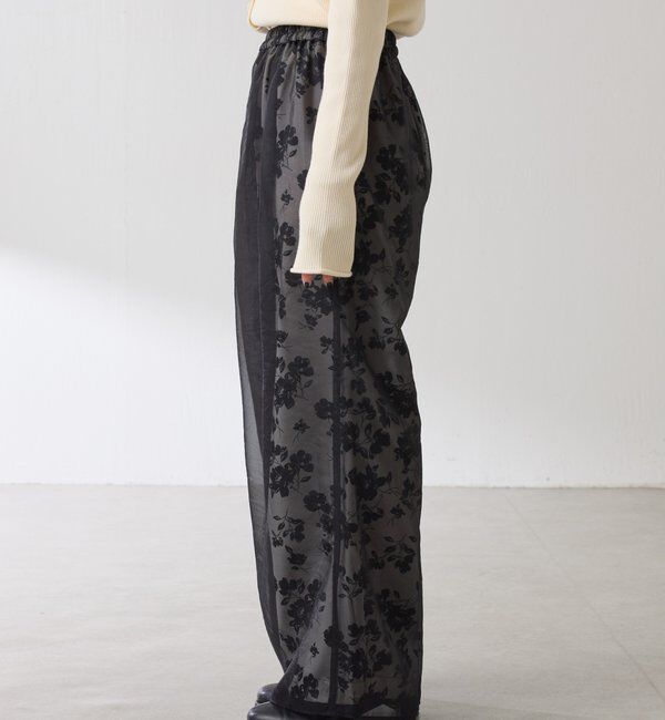  「シアーレイヤードフラワー柄パンツ」|チノ|
