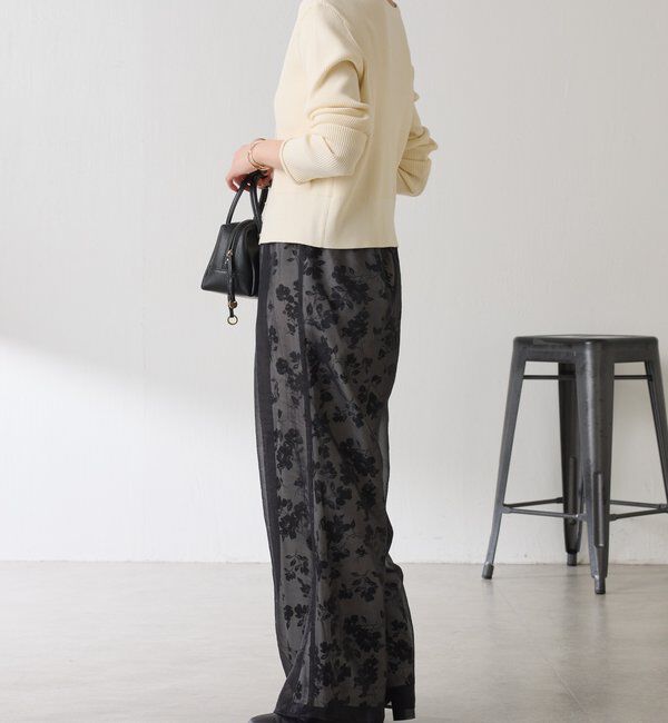  「シアーレイヤードフラワー柄パンツ」|チノ|