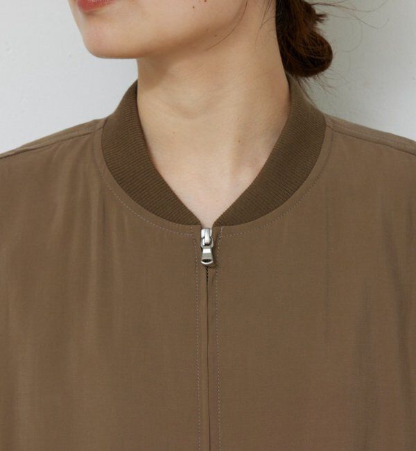  「【人気BZが素材を変えて再登場！】サテンブルゾン」|ブルゾン・スタジャン|