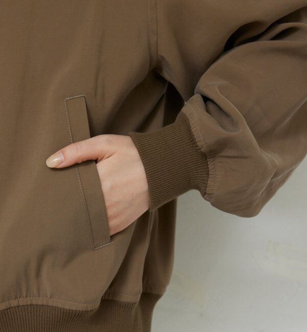  「【人気BZが素材を変えて再登場！】サテンブルゾン」|ブルゾン・スタジャン|