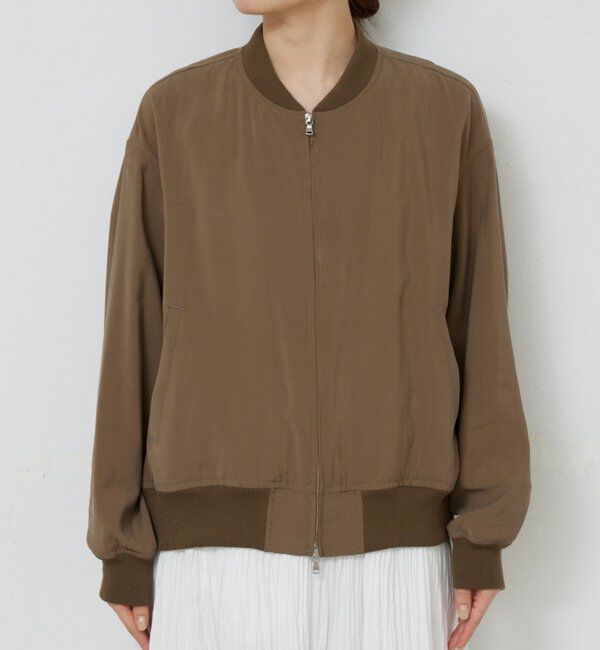  「【人気BZが素材を変えて再登場！】サテンブルゾン」|ブルゾン・スタジャン|