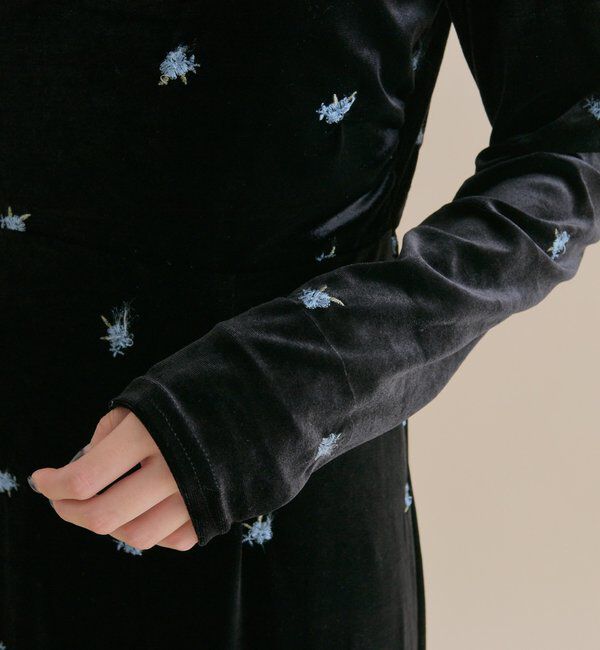  「[森川企画]花柄ベロアワンピース」|ワンピース|