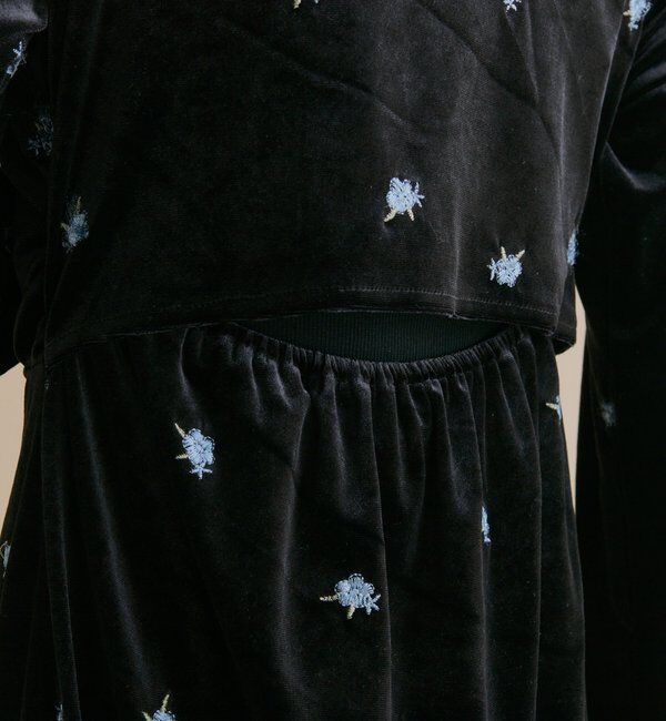  「[森川企画]花柄ベロアワンピース」|ワンピース|